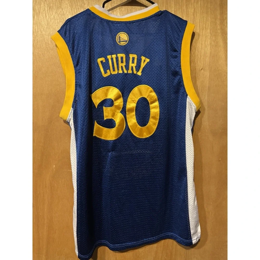 Golden State Warriors Steph Curry Jersey XL Blue Swingman Adidas #30 (C1)